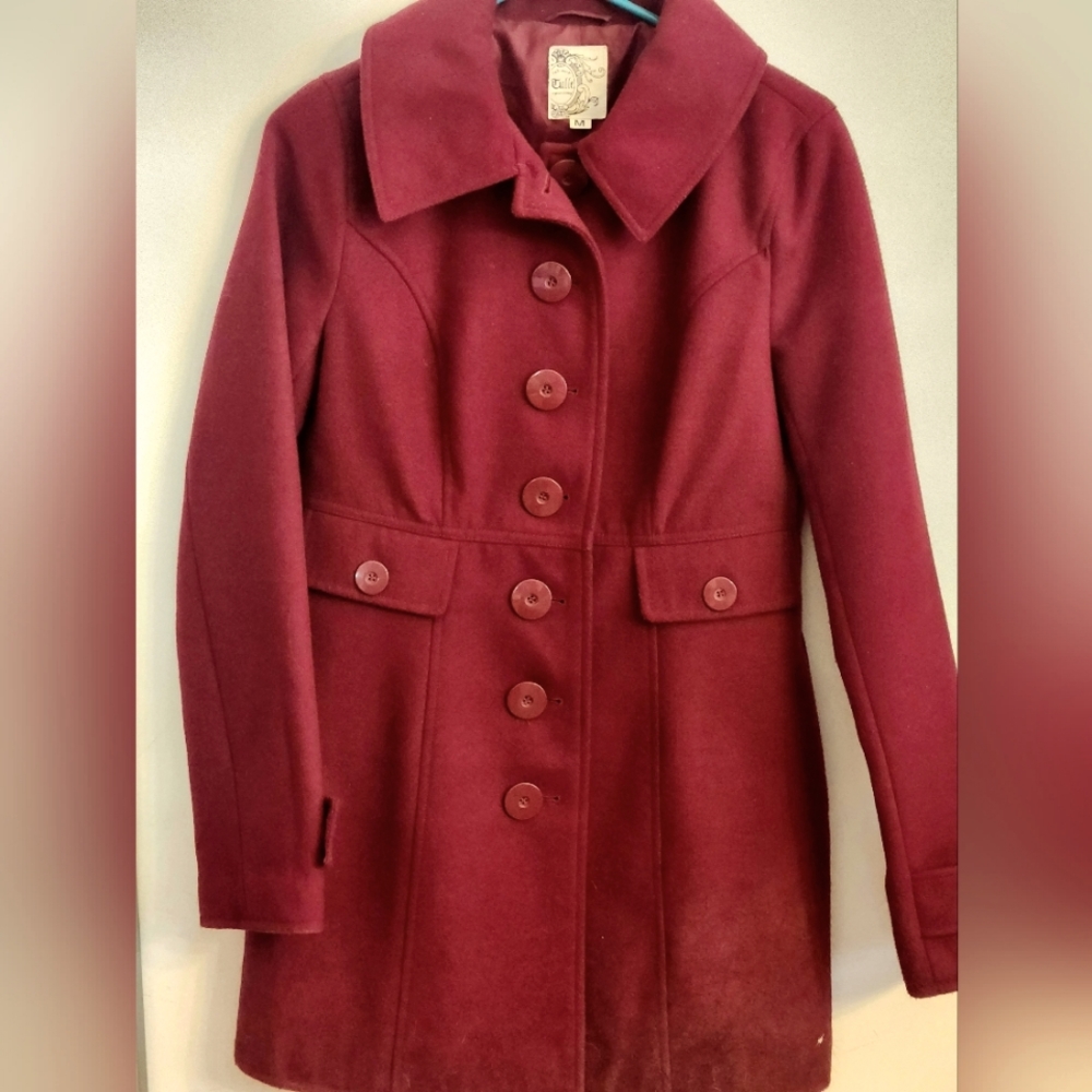 Burgundy 3/4 length Coat